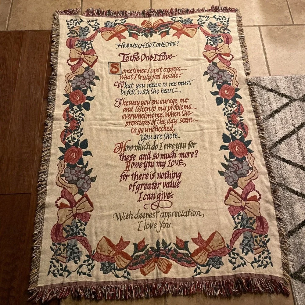 Inspirational Poem Throw Blanket Love‎ Appreciation Gift